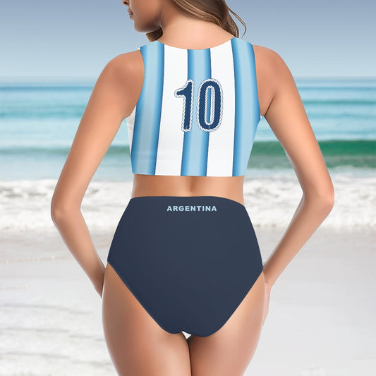 World Cup Tribute: ARGENTINA Aesthetic Vest swimsuit