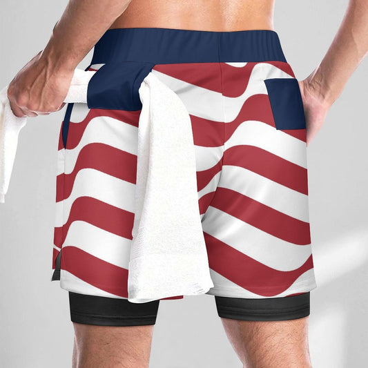 Men's Heritage Mesh Soccer Shorts - Double Layer with Phone Pocket (USA Edition)
