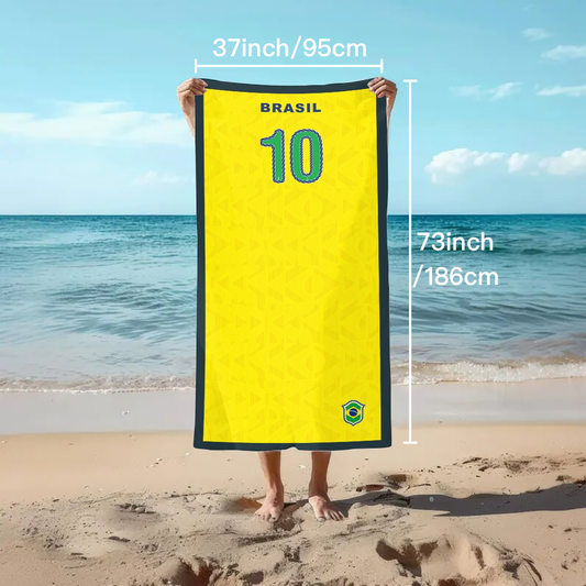 Brazil Heritage Beach Towel - Large Sand-Resistant Edition