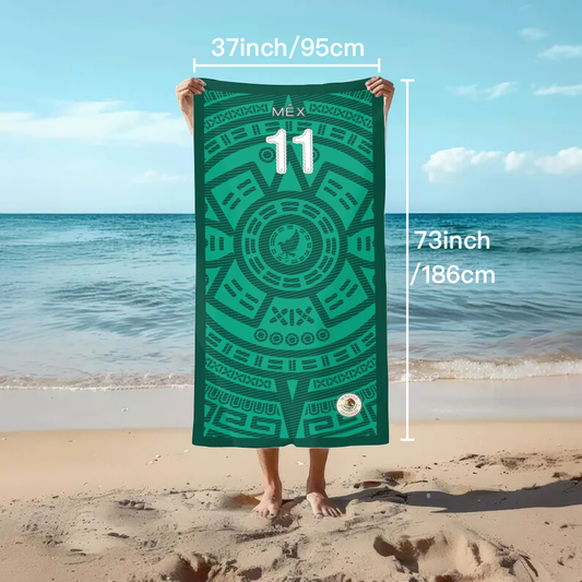 Mexico Heritage Beach Towel - Large Sand-Resistant Edition